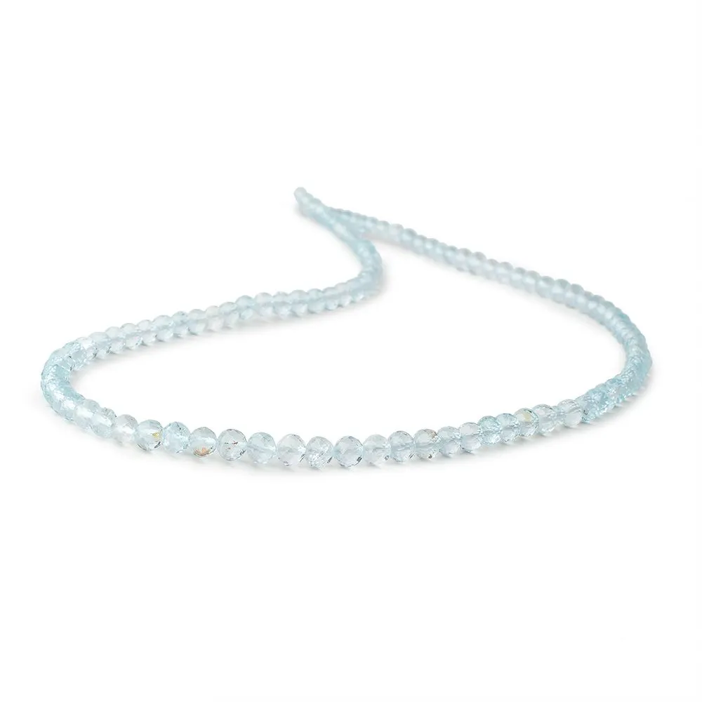 4.5-5.5mm Sky Blue Topaz Faceted Round Beads 16 inch 73 pieces