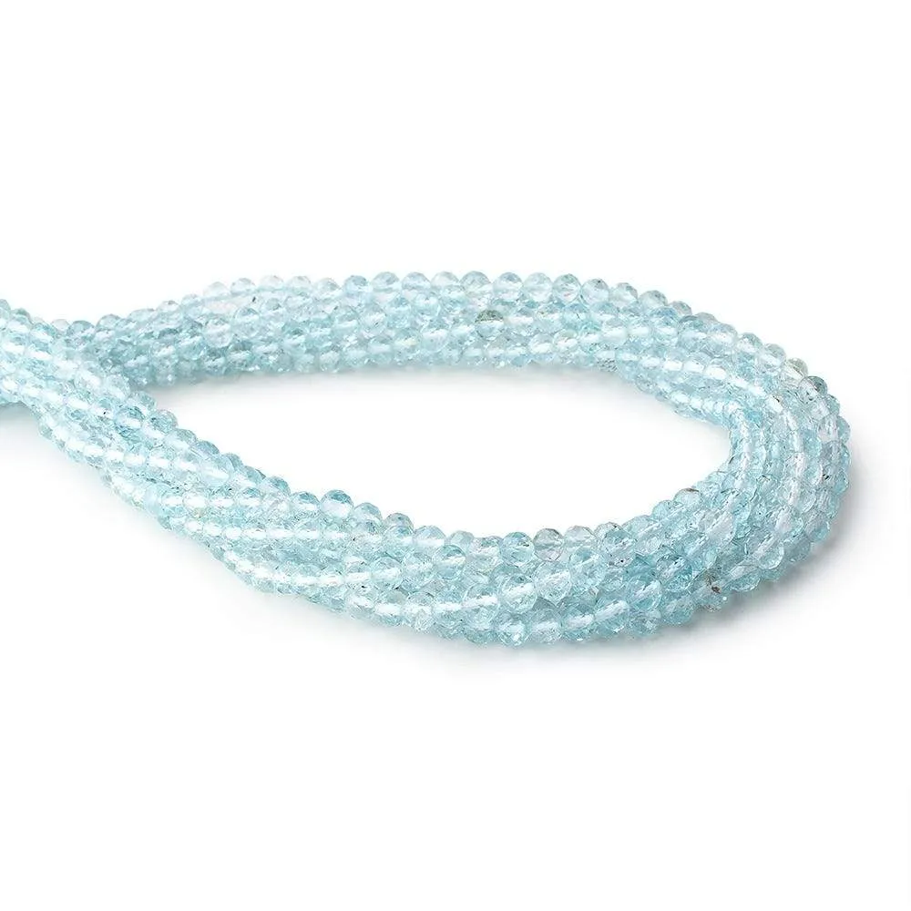 4.5-5.5mm Sky Blue Topaz Faceted Round Beads 16 inch 73 pieces