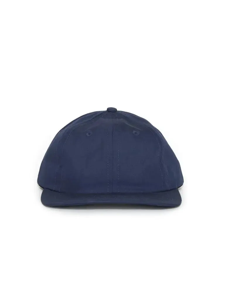 6 Panel Japanese Cotton Nylon Cap- Navy