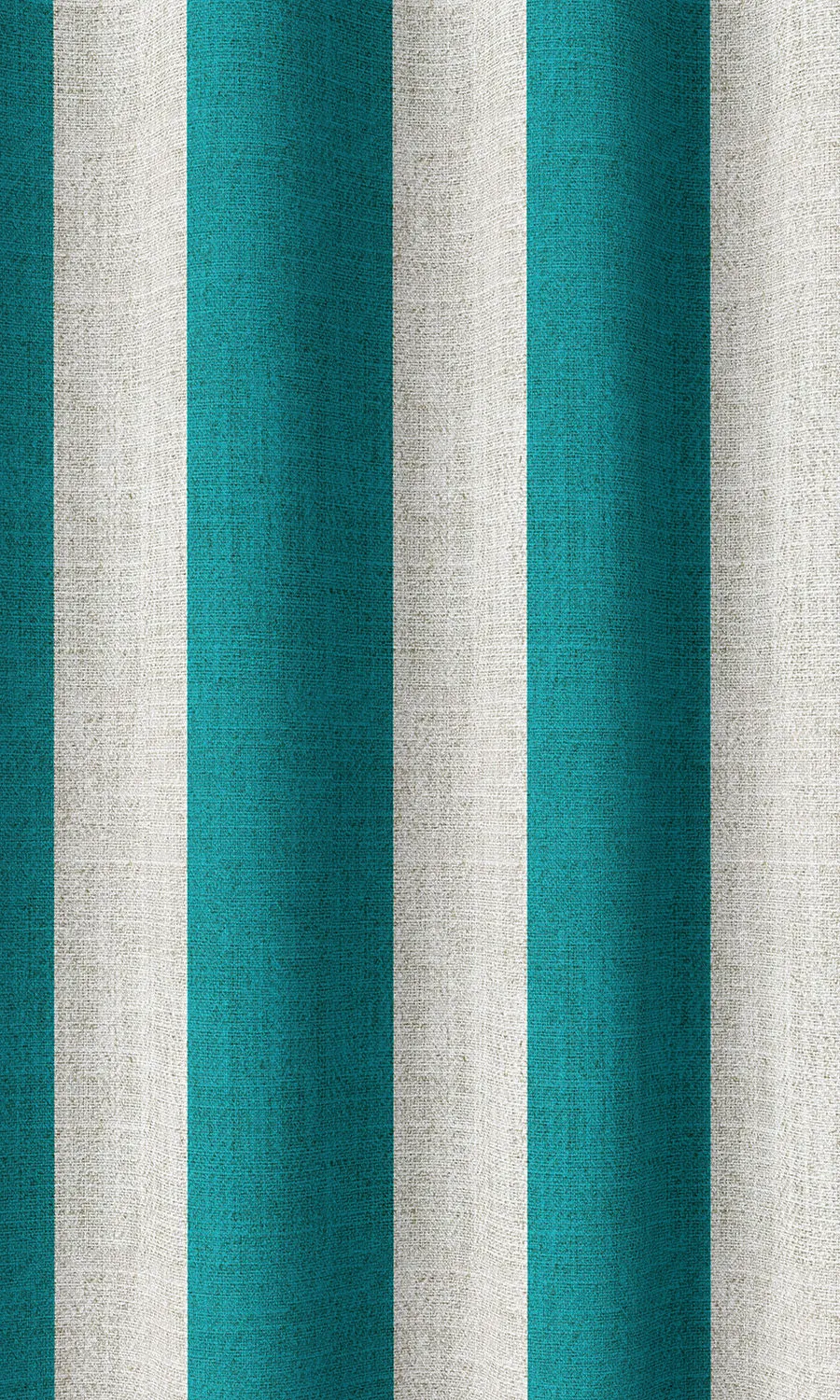 'Aegean Sea' Custom Striped Print Roman Shades (Pacific Blue)