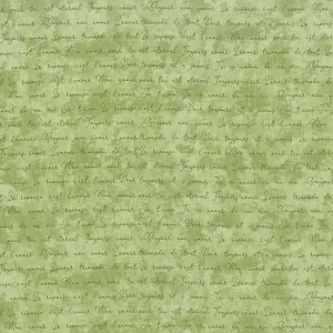 Amour - Romantic Words Green Yardage