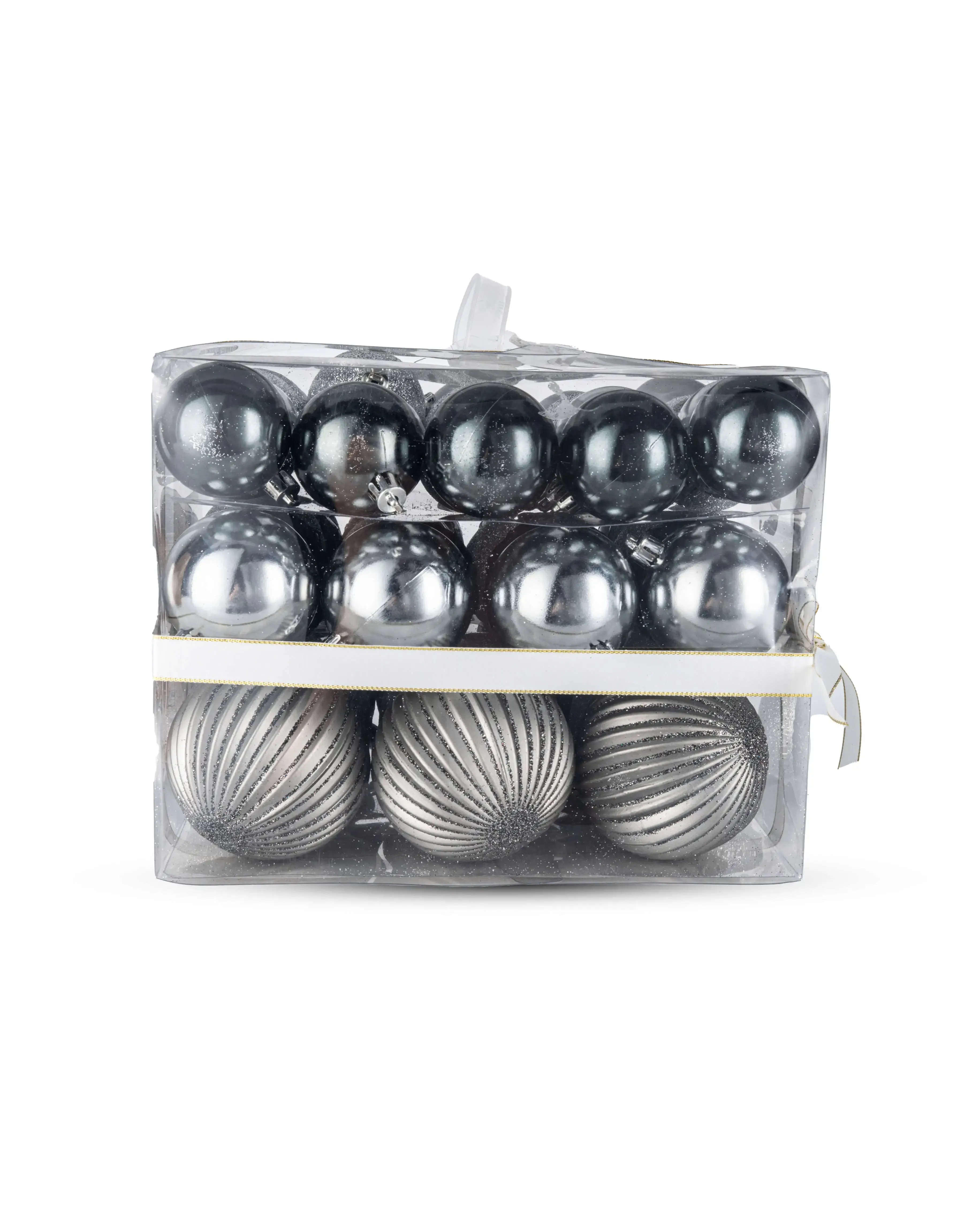 Becki Owens 50 Black and Silver Assorted Christmas Ornaments