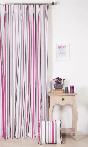 'Blush Ribbon' Made to Measure Roman Blinds (Pink/ Beige)
