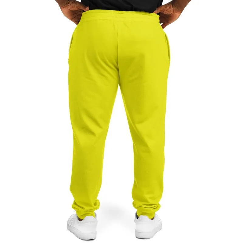 Bright Green Yellow Joggers | Unisex | with PLUS sizes | Bright Pure Green Yellow | C12M0Y100K0