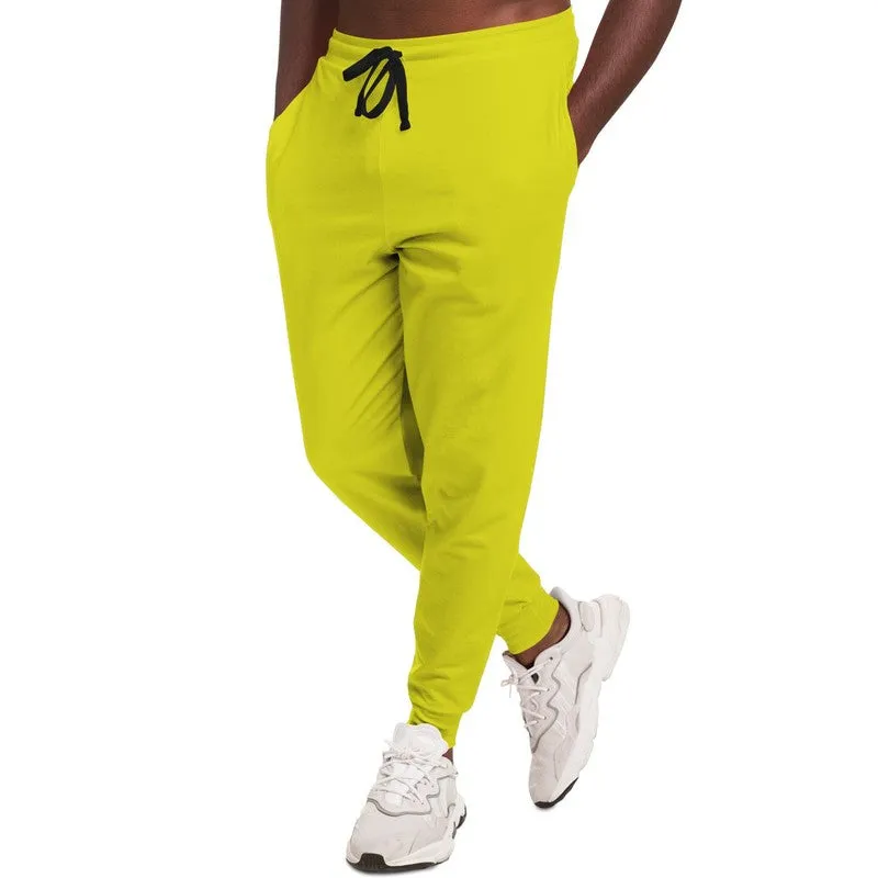 Bright Green Yellow Joggers | Unisex | with PLUS sizes | Bright Pure Green Yellow | C12M0Y100K0
