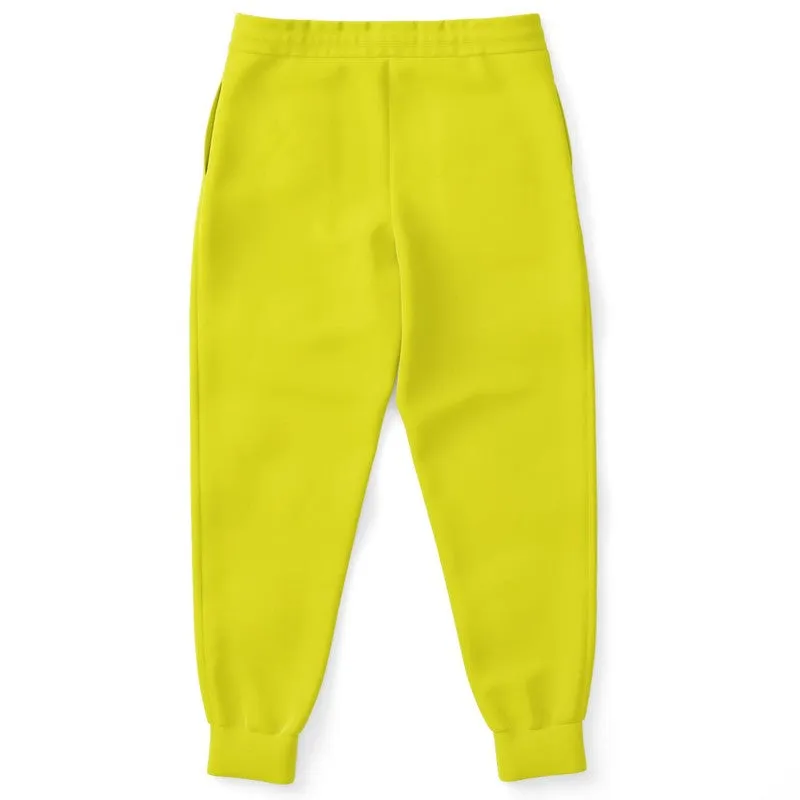Bright Green Yellow Joggers | Unisex | with PLUS sizes | Bright Pure Green Yellow | C12M0Y100K0