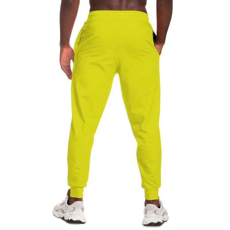 Bright Green Yellow Joggers | Unisex | with PLUS sizes | Bright Pure Green Yellow | C12M0Y100K0