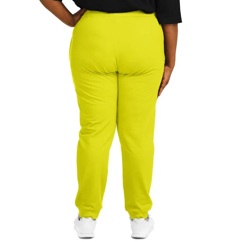 Bright Green Yellow Joggers | Unisex | with PLUS sizes | Bright Pure Green Yellow | C12M0Y100K0