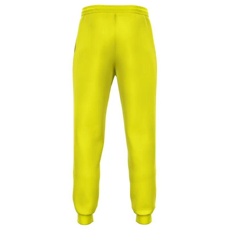Bright Green Yellow Joggers | Unisex | with PLUS sizes | Bright Pure Green Yellow | C12M0Y100K0
