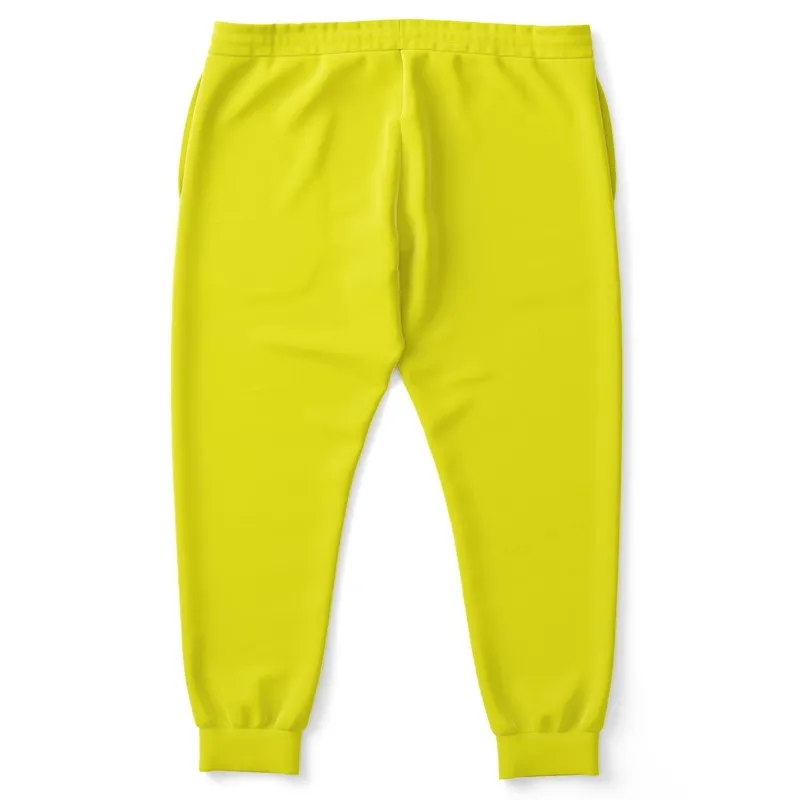 Bright Green Yellow Joggers | Unisex | with PLUS sizes | Bright Pure Green Yellow | C12M0Y100K0