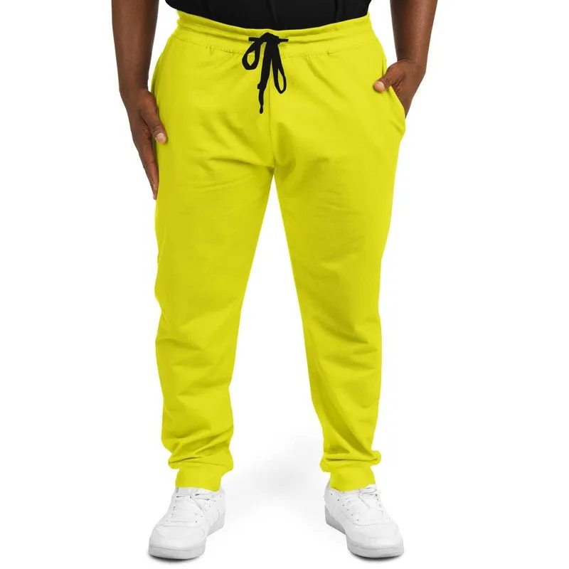 Bright Green Yellow Joggers | Unisex | with PLUS sizes | Bright Pure Green Yellow | C12M0Y100K0