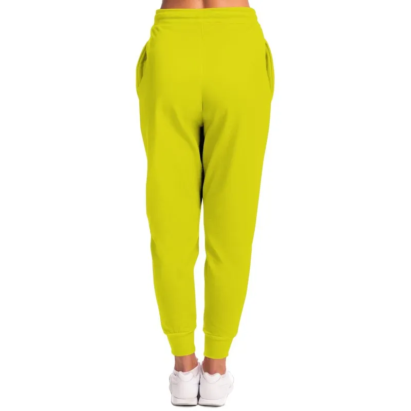 Bright Green Yellow Joggers | Unisex | with PLUS sizes | Bright Pure Green Yellow | C12M0Y100K0