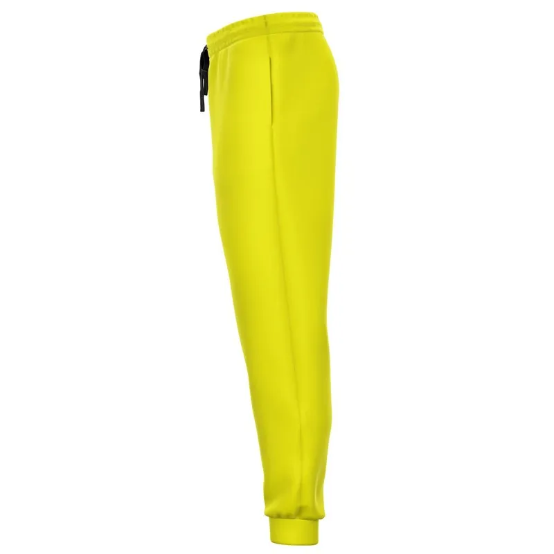 Bright Green Yellow Joggers | Unisex | with PLUS sizes | Bright Pure Green Yellow | C12M0Y100K0