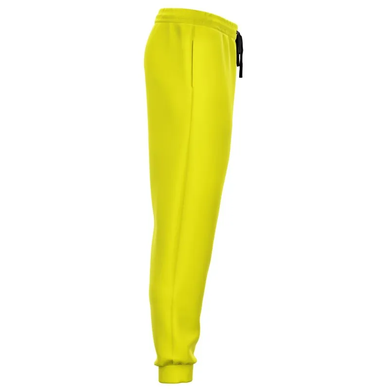 Bright Green Yellow Joggers | Unisex | with PLUS sizes | Bright Pure Green Yellow | C12M0Y100K0