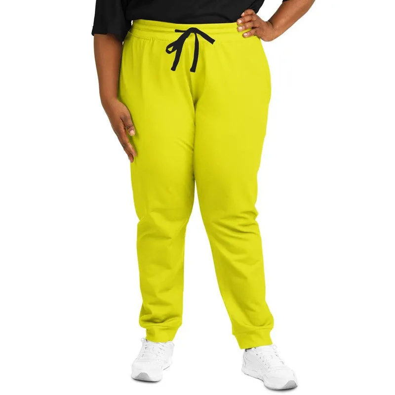 Bright Green Yellow Joggers | Unisex | with PLUS sizes | Bright Pure Green Yellow | C12M0Y100K0