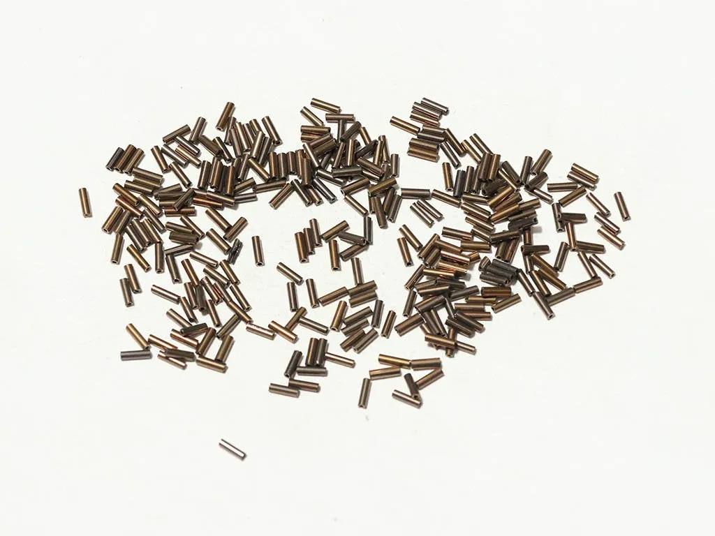 Copper Opaque Pipe / Bugle Glass Seed Beads (Wholesale)