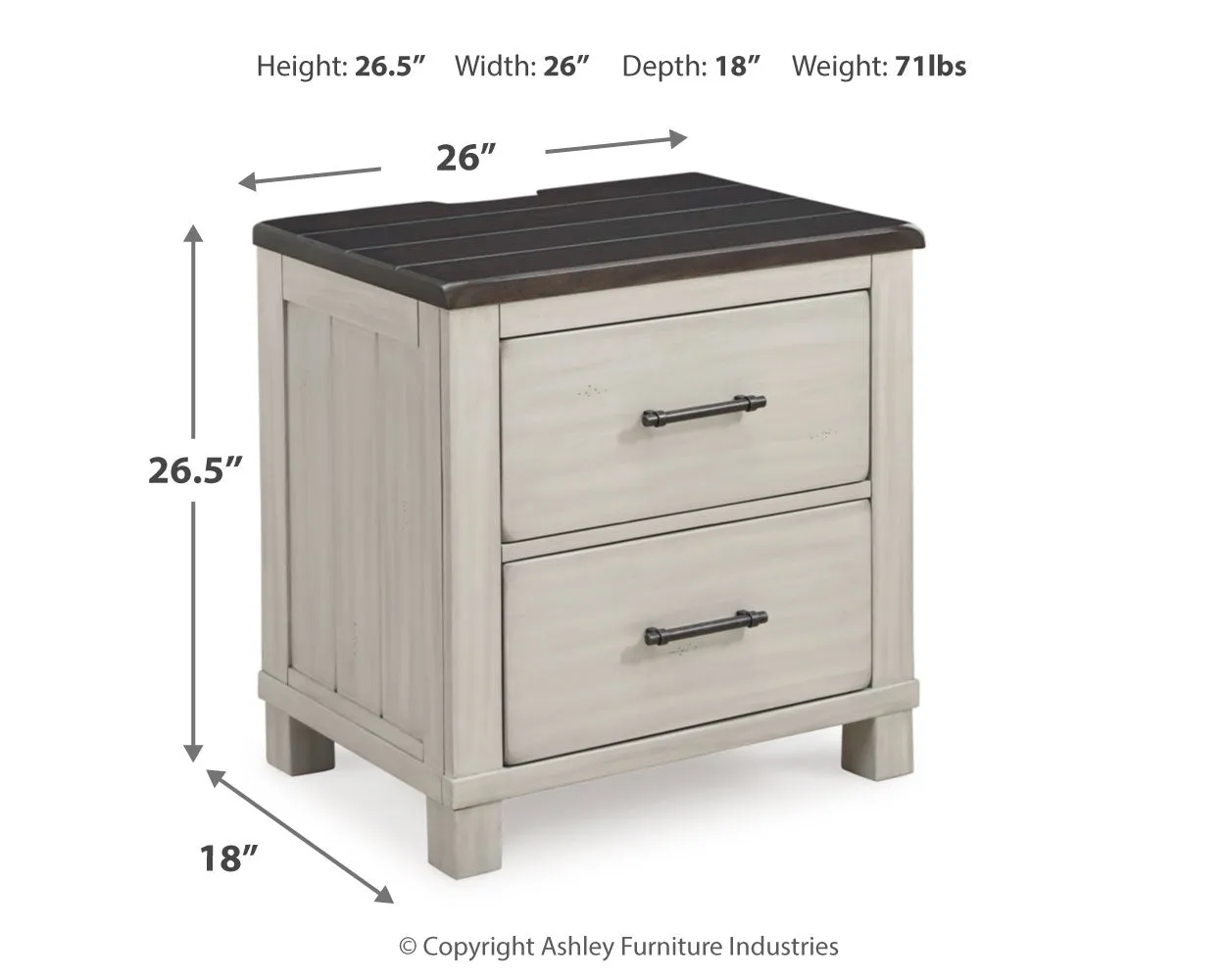 Darborn Queen Panel Bed with Mirrored Dresser, Chest and 2 Nightstands in Gray/Brown