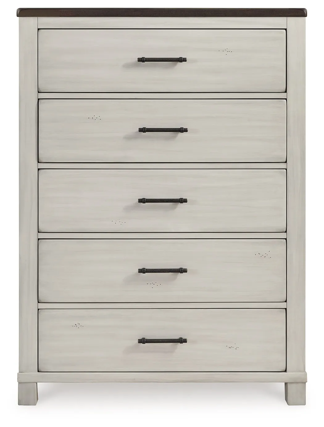 Darborn Queen Panel Bed with Mirrored Dresser, Chest and 2 Nightstands in Gray/Brown