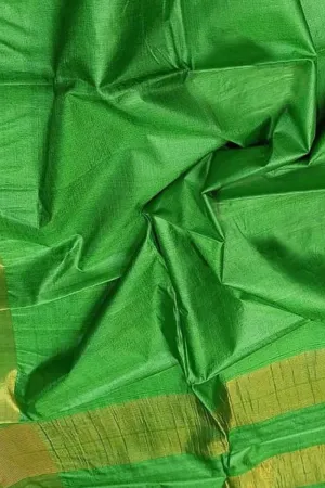 Elegant Green Bhagalpur Handloom Tussar Silk Saree