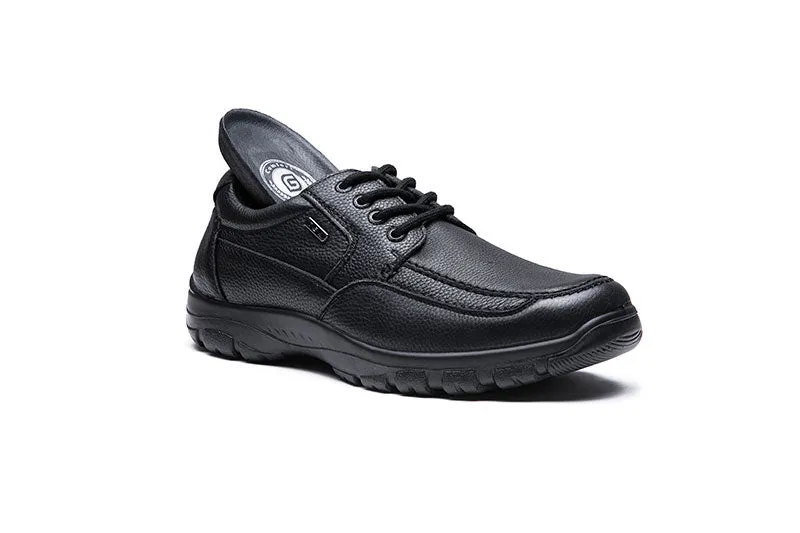 G-Comfort Mens Black leather Shoes Laced Wide Water Repellent A-7825S