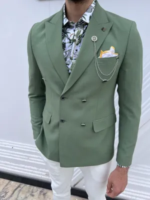 Green Double Breasted Jacket