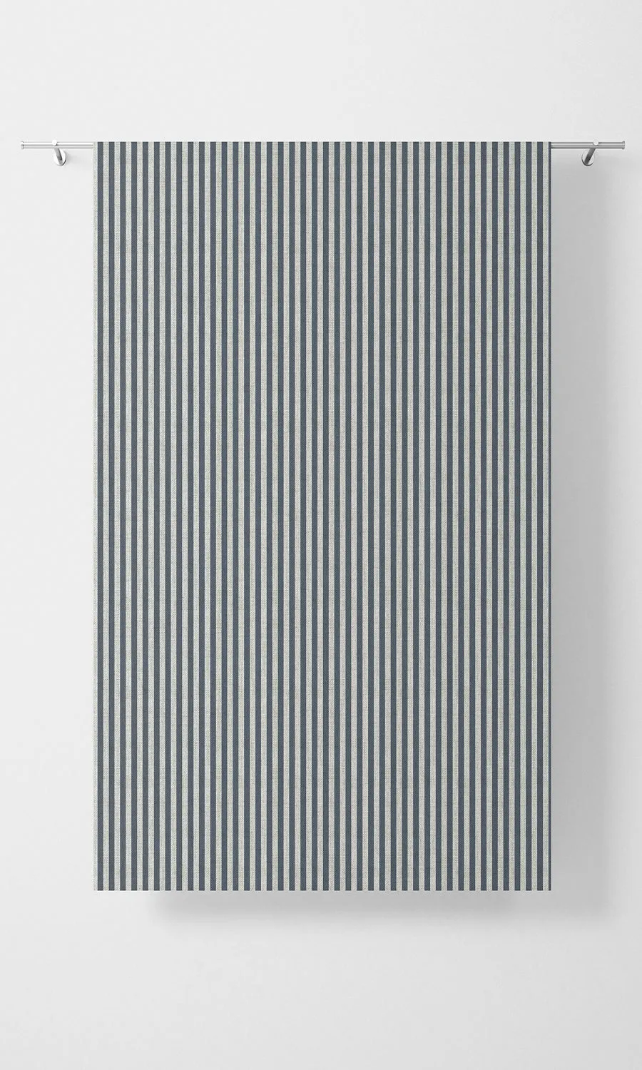 'Hickory' Modern Striped Print Roman Blinds (Petrol Blue/ White)