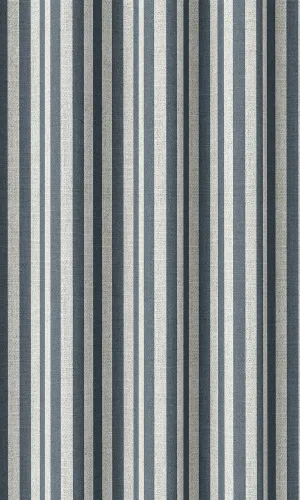 'Hickory' Modern Striped Print Roman Blinds (Petrol Blue/ White)