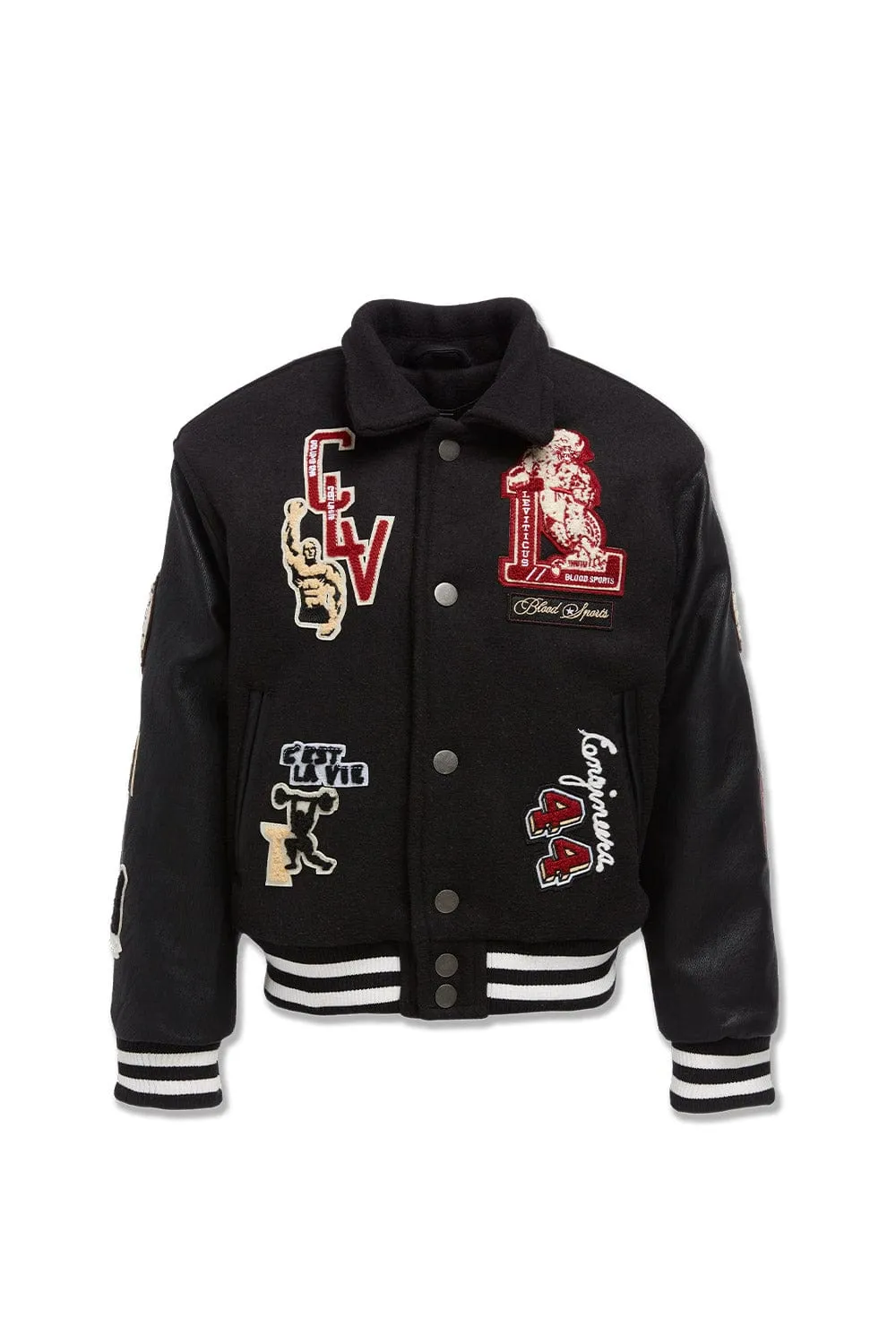 Kids Carpe Diem Varsity Jacket (Black)