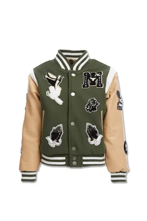 Kids Fallen Angels Varsity Jacket (Pine)