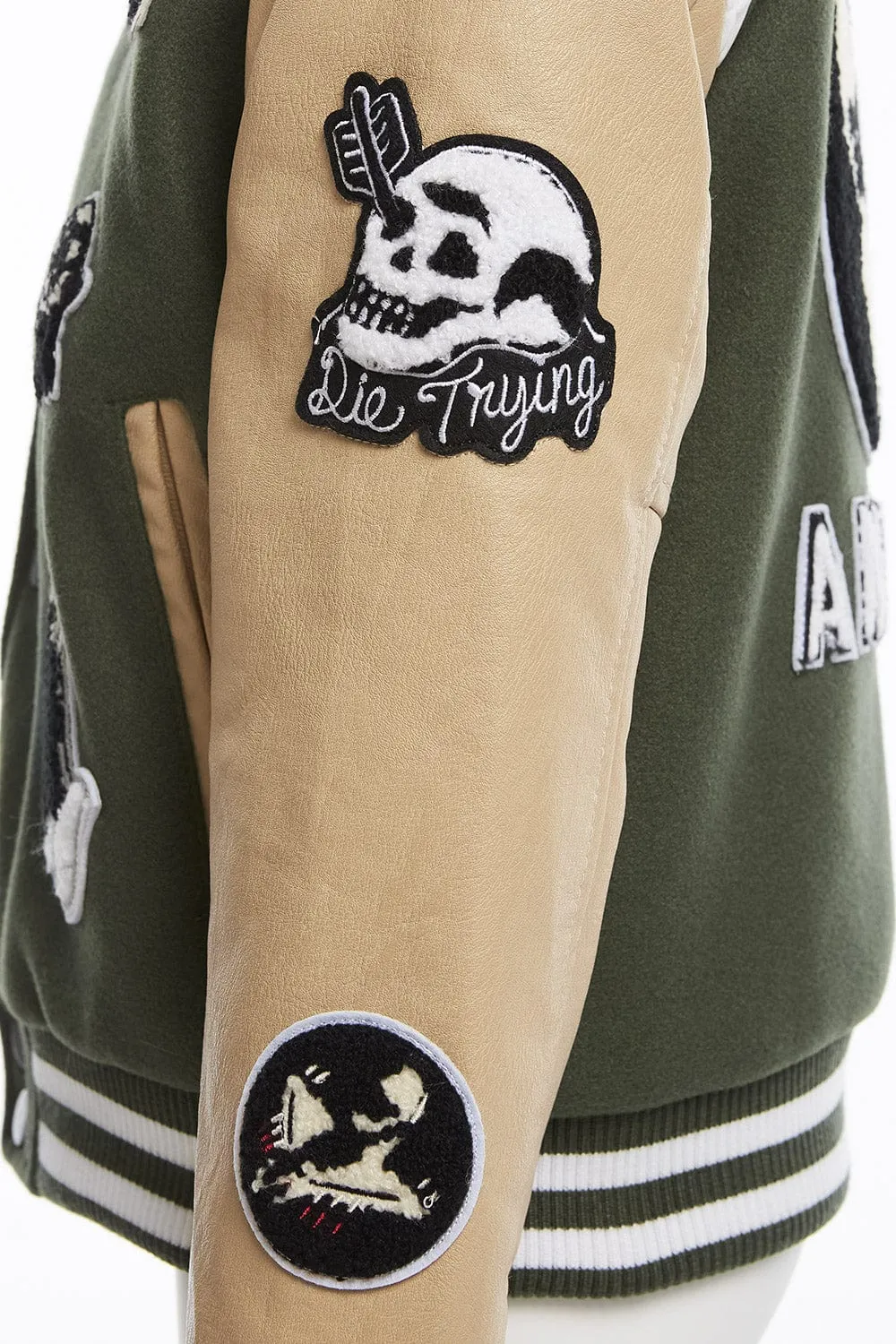 Kids Fallen Angels Varsity Jacket (Pine)