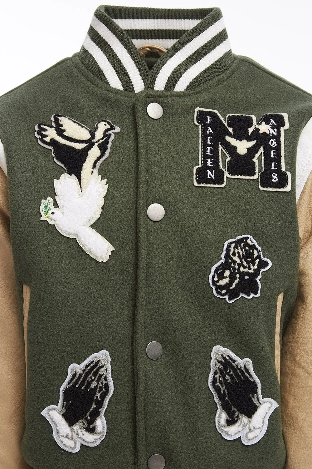 Kids Fallen Angels Varsity Jacket (Pine)