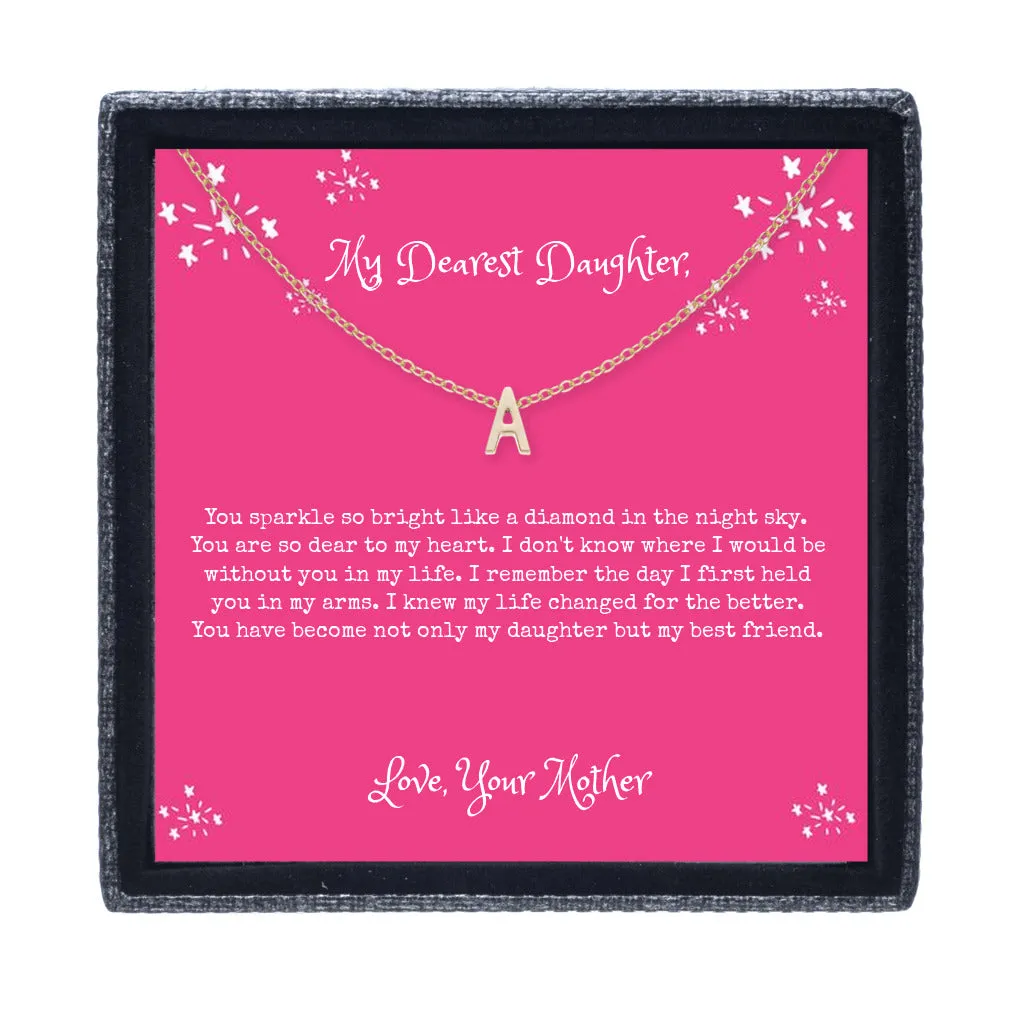 Kids Initial Letter Necklace from Mom Gifts for Birthday Christmas Gifts Personalized Gifts for Daughter