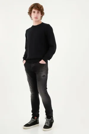 Men's Black Knit Sweater