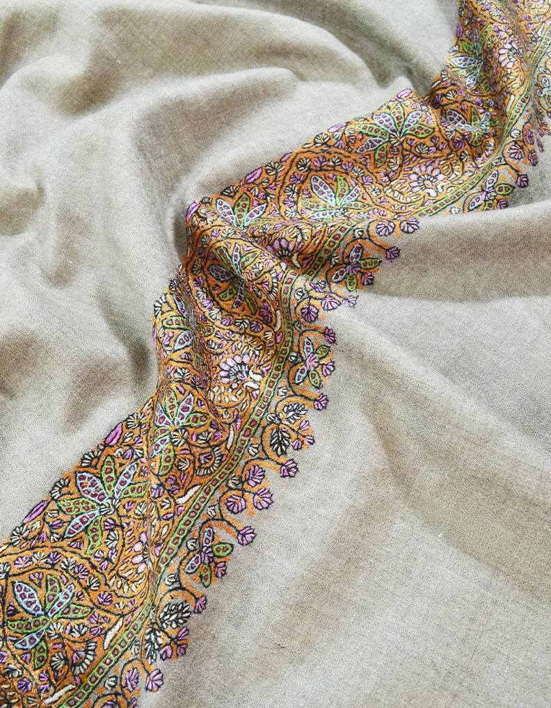 natural embroidery pashmina shawl 8182