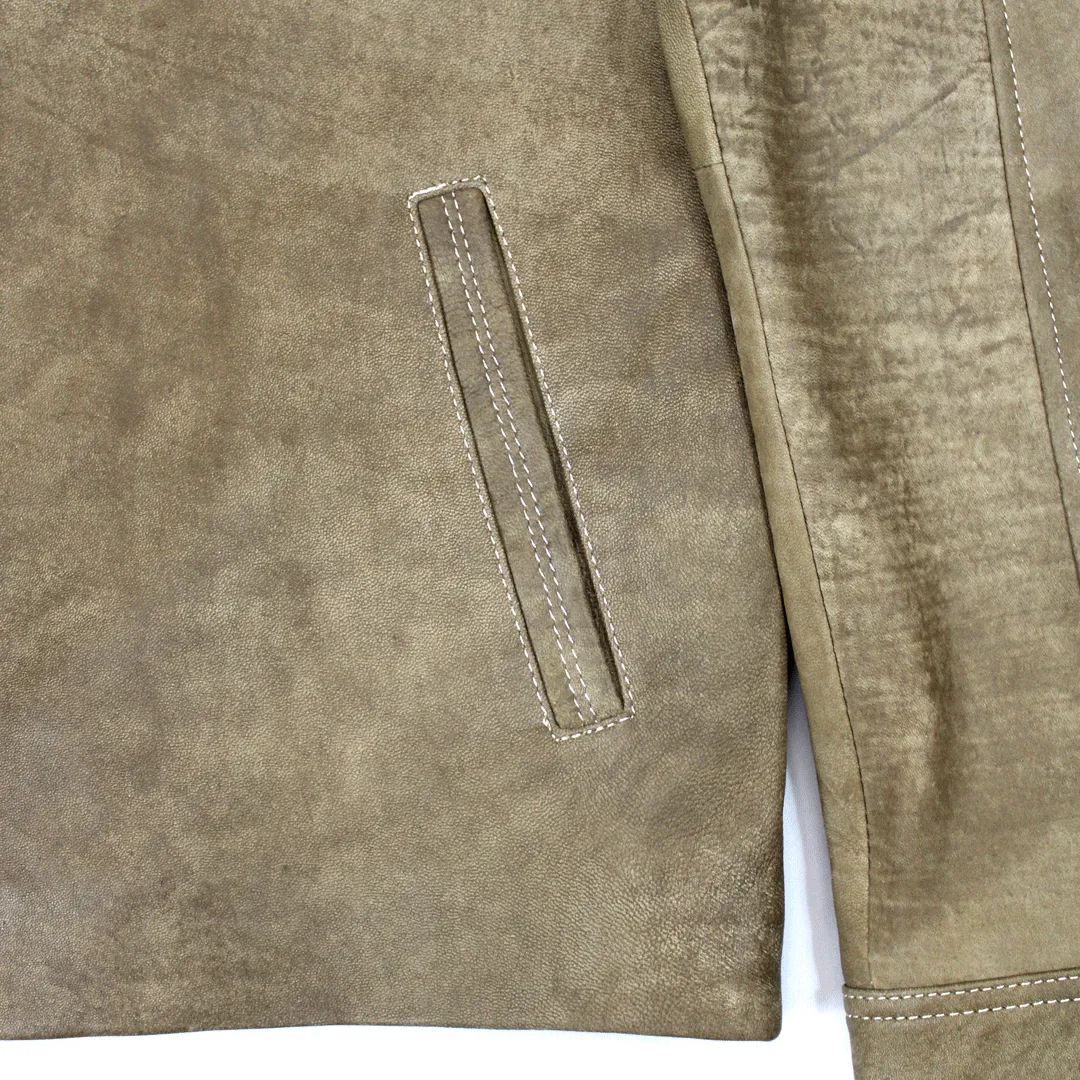 POINT Light Tan Leather Jacket Modern Fit
