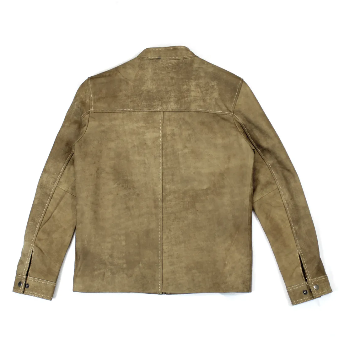 POINT Light Tan Leather Jacket Modern Fit