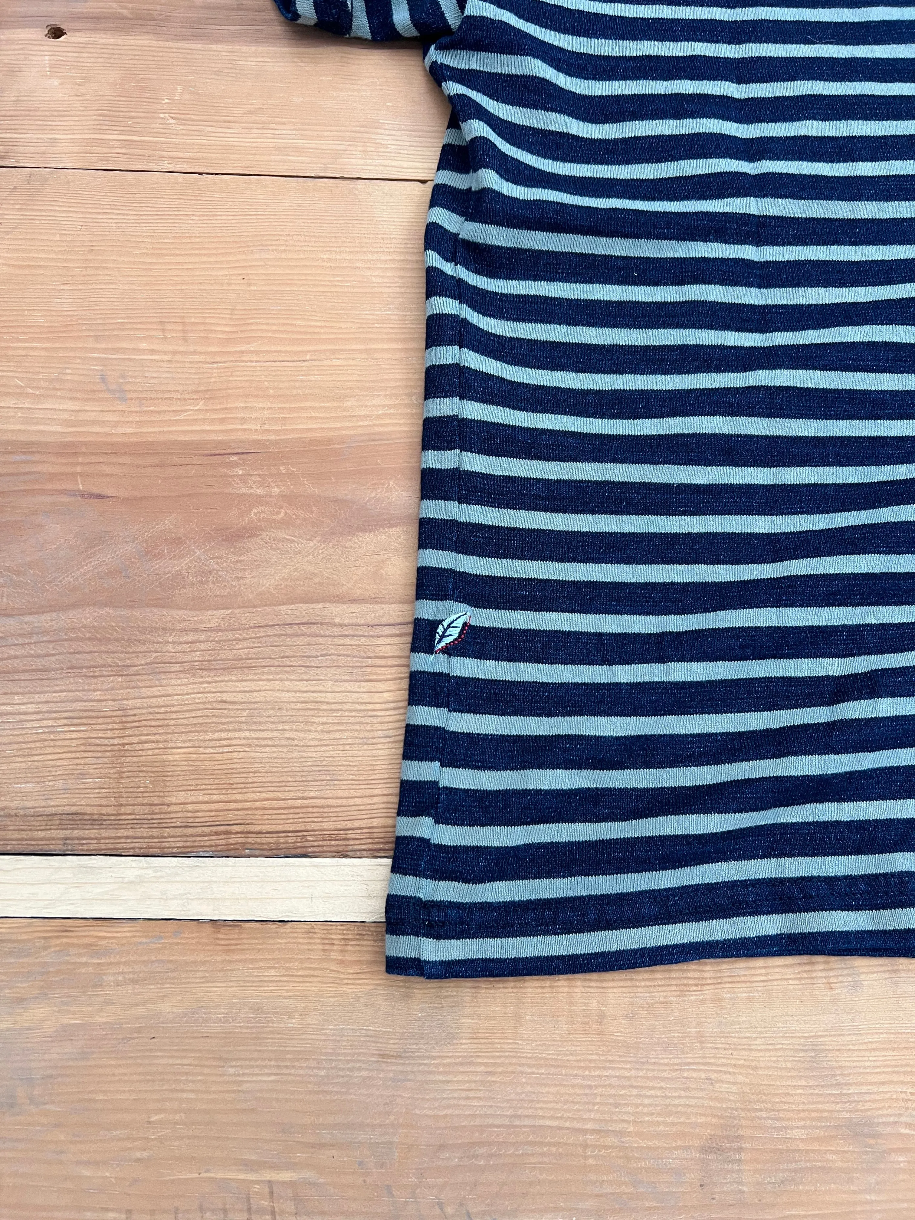Pure Blue Japan Striped t Shirt Indigo x Beige