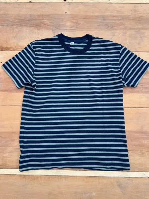 Pure Blue Japan Striped t Shirt Indigo x Beige