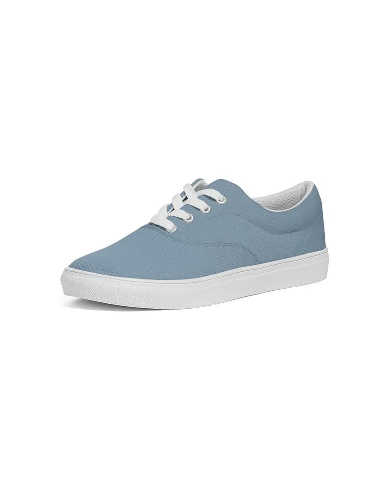 Shaded Pale Pastel Cyan Gray Canvas Sneakers | Men's | C30M8Y0K30