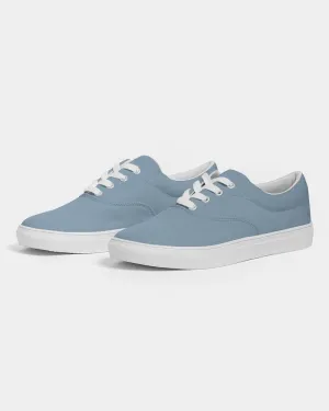 Shaded Pale Pastel Cyan Gray Canvas Sneakers | Men's | C30M8Y0K30