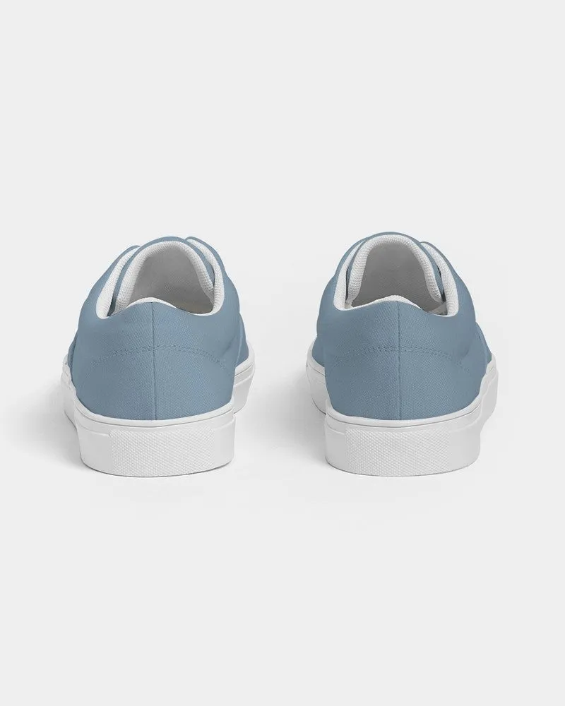 Shaded Pale Pastel Cyan Gray Canvas Sneakers | Men's | C30M8Y0K30
