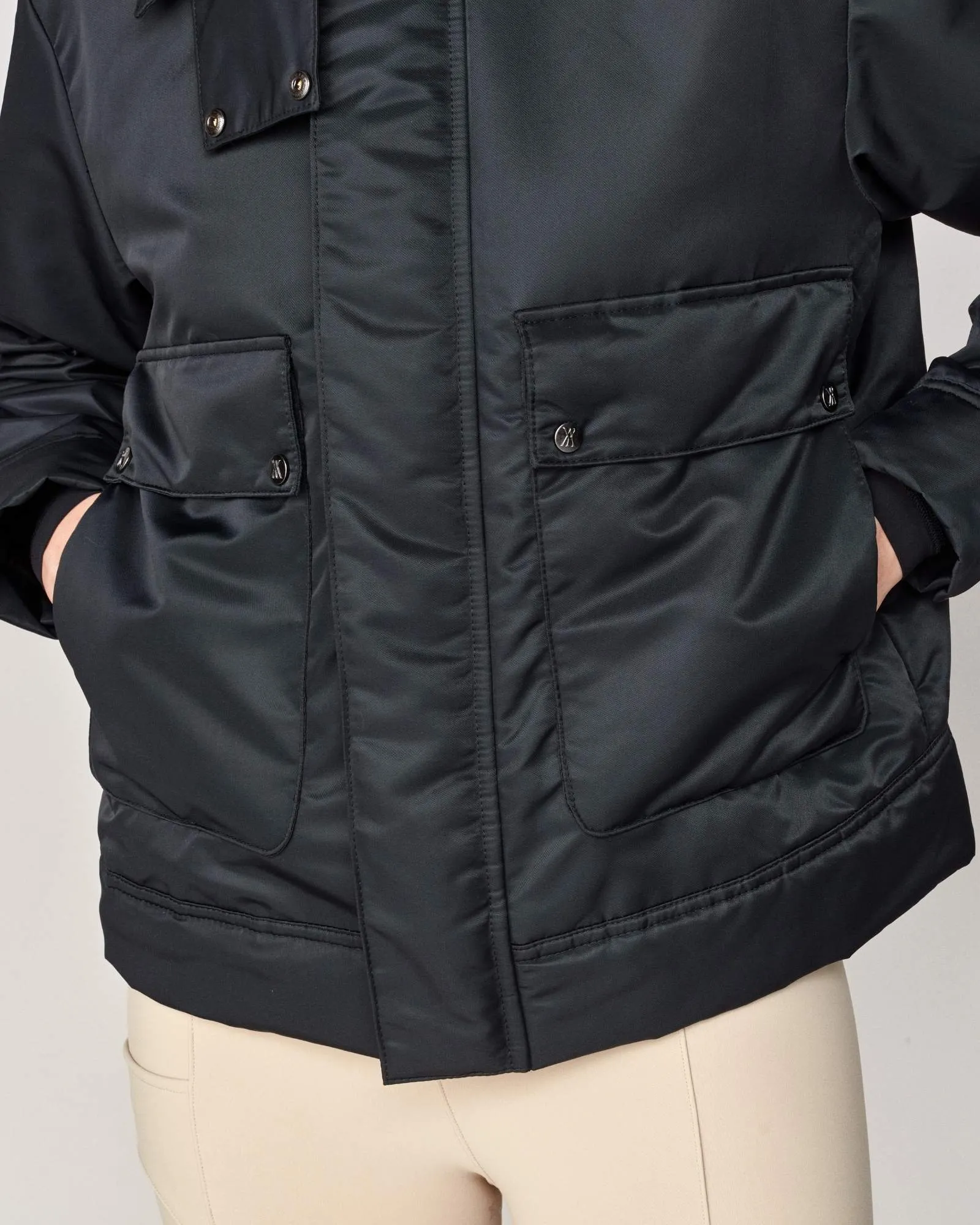 Short Padded Jacket Black