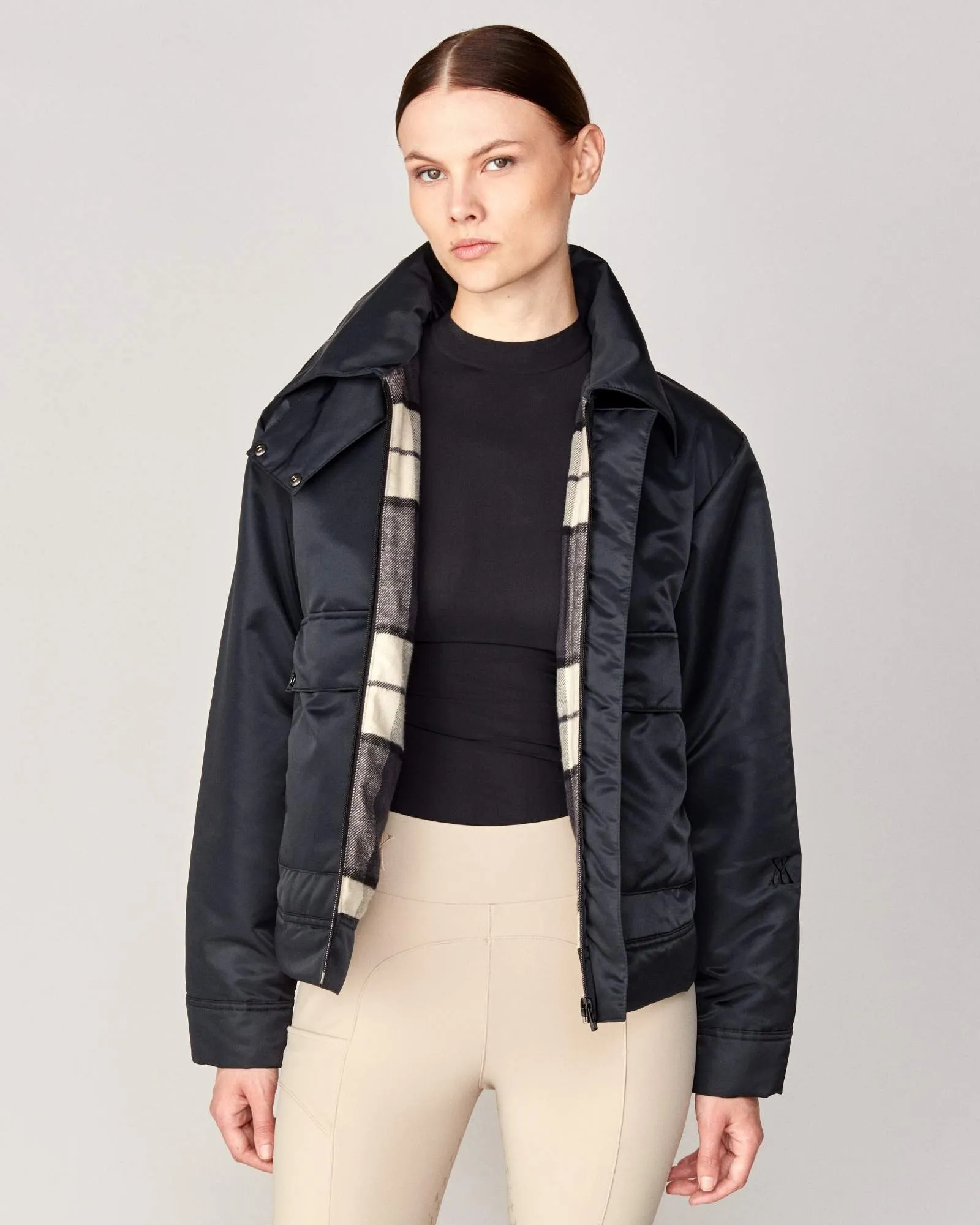 Short Padded Jacket Black