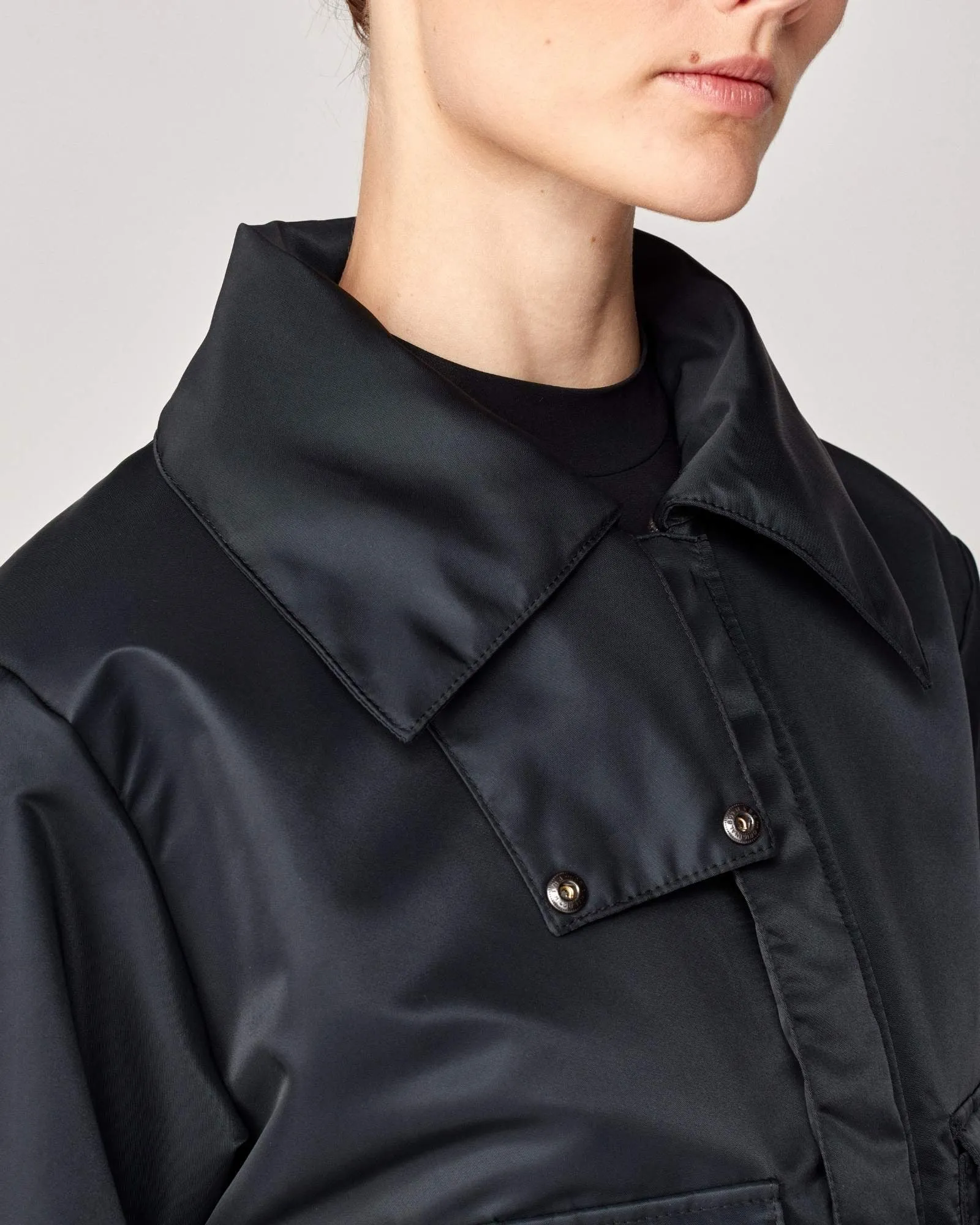 Short Padded Jacket Black