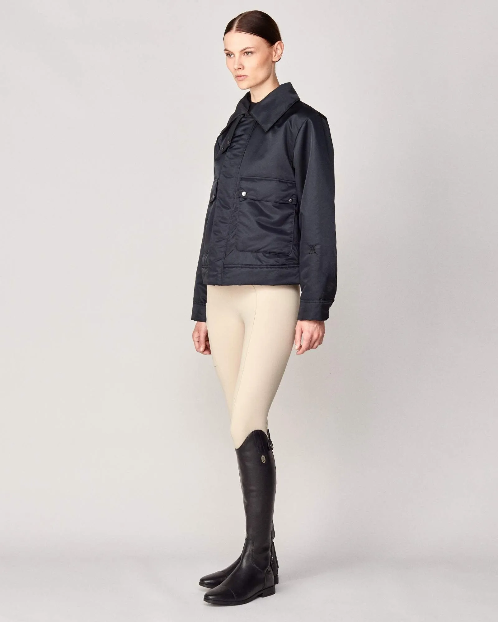 Short Padded Jacket Black