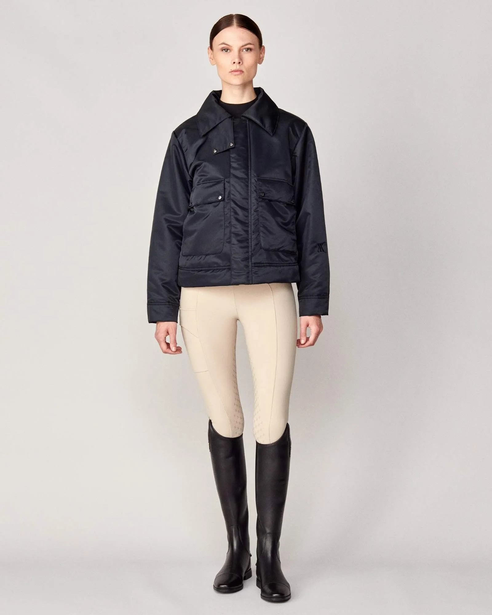 Short Padded Jacket Black