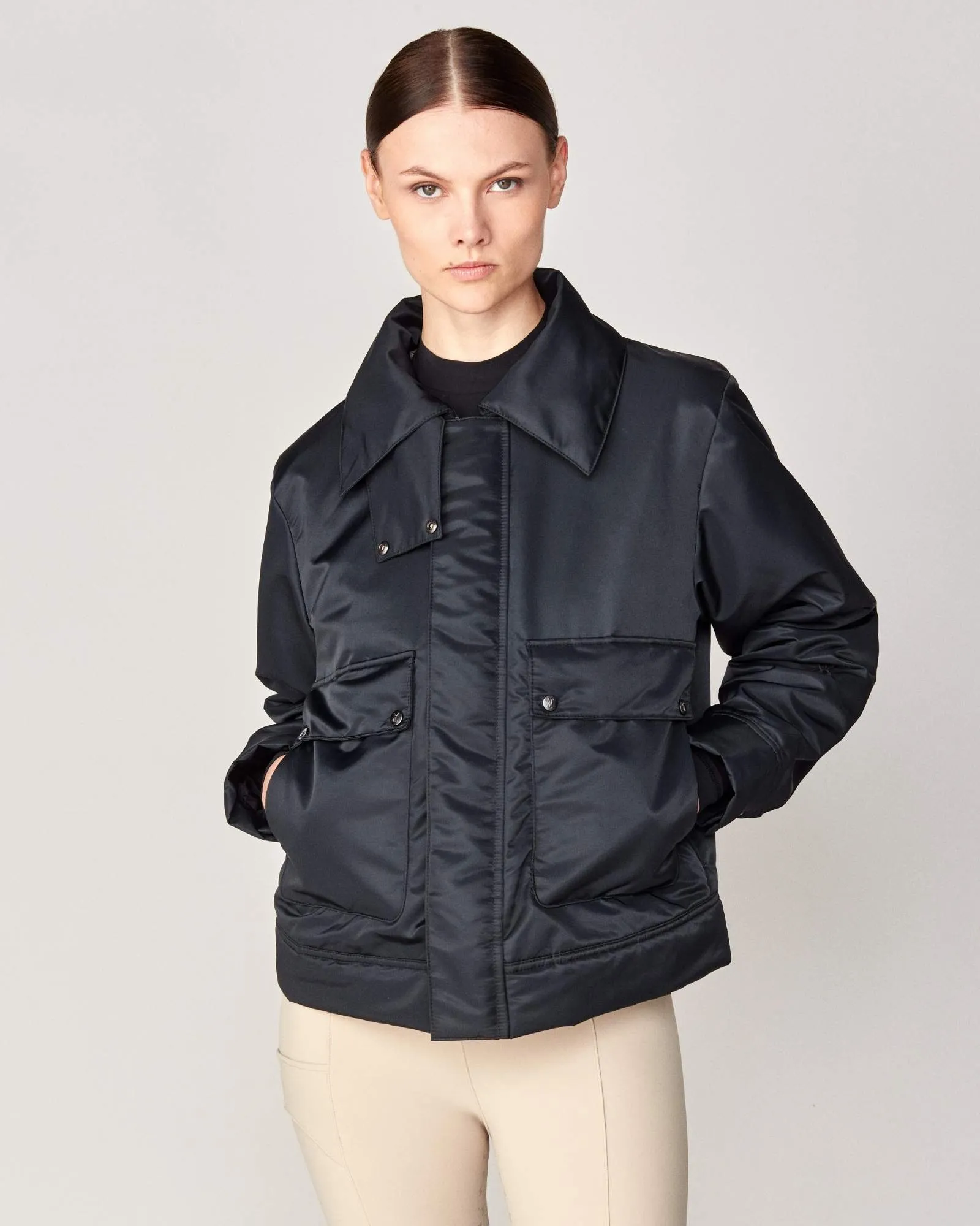 Short Padded Jacket Black