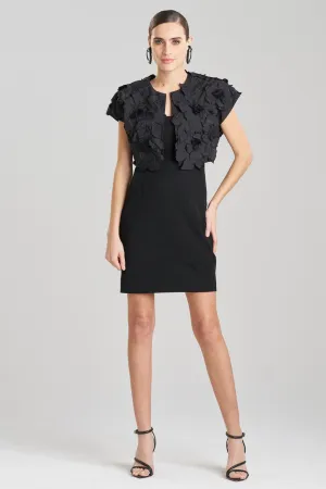 Tech Cotton Taffeta Embroidered Bolero