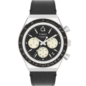 Timex TW2V42700 Lab Archive Black Leather Mens Watch