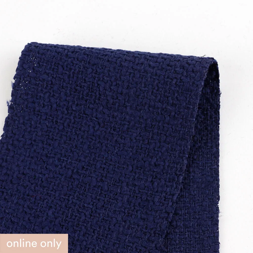 W | Pure Cotton Tweed - Bright Navy